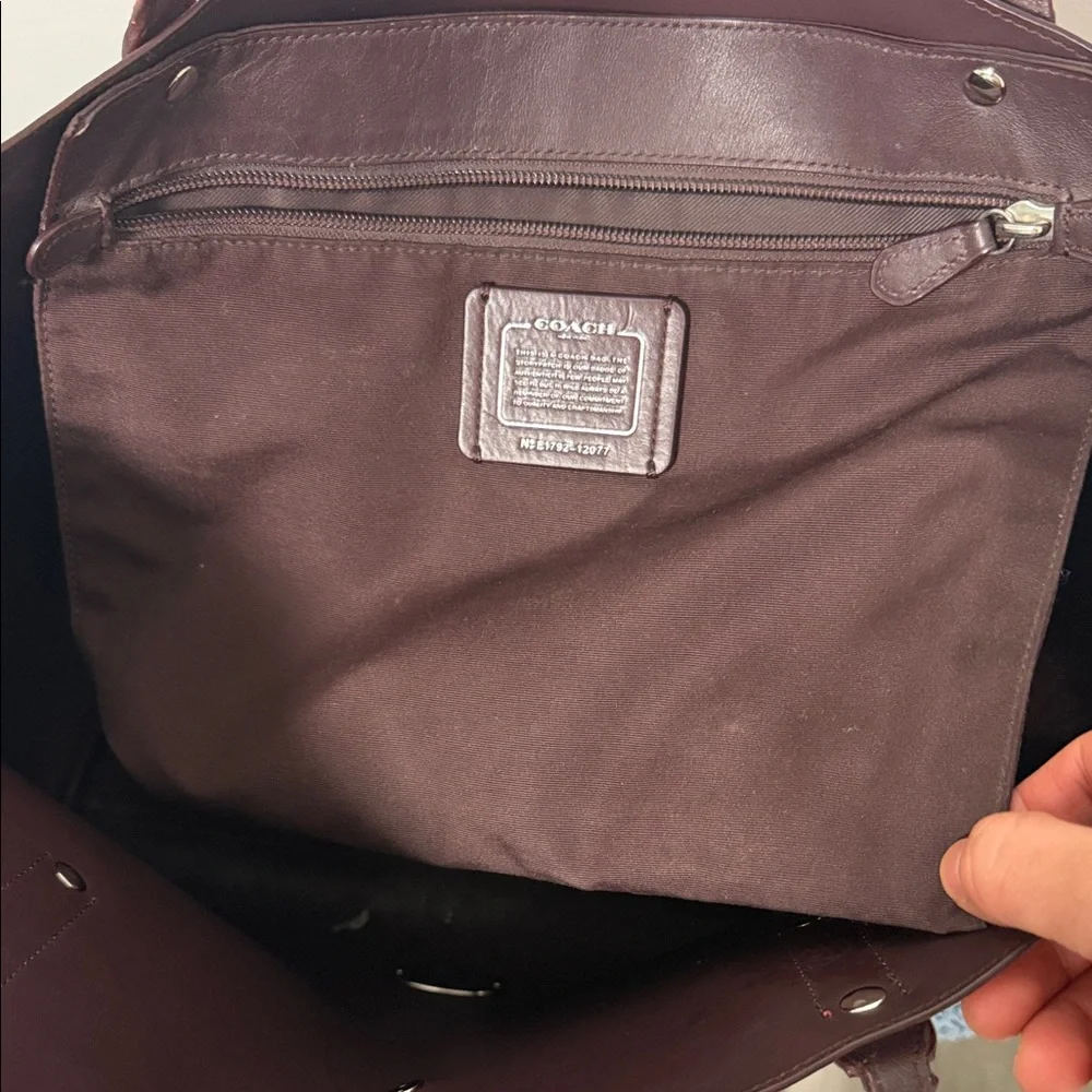 Coach Dusty Rose Leather Tote Glitter Rose Pink - Picture 5 of 14